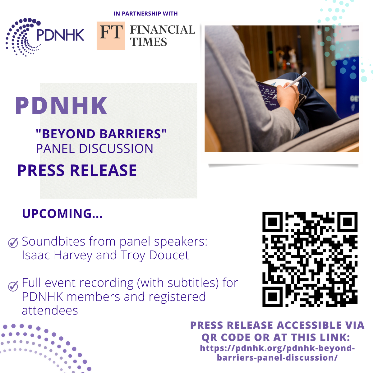 PDNHK: "Beyond Barriers" Panel Discussion
