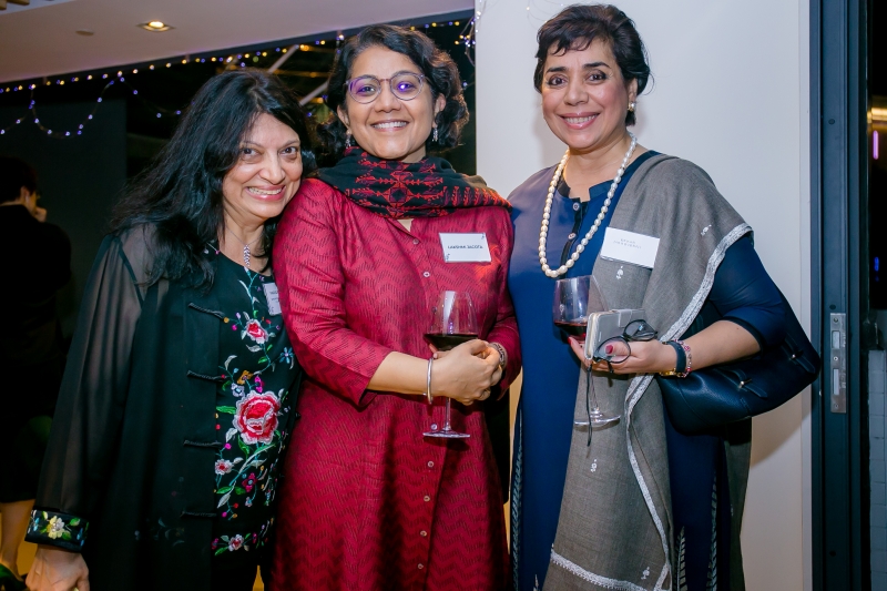 Director Faride Shroff with 2 charity supporters