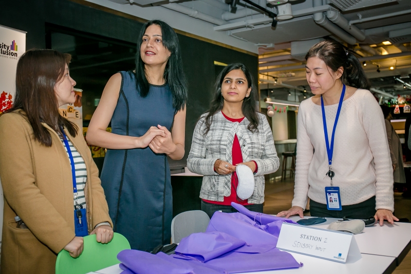 4 women are a sensory input activity table